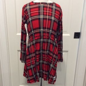 Girls Mini Rodini plaid dress size 10/11